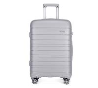 Kono Lightweight Polypropylene Luggage Sets with 4 Spinner Wheels and TSA Lock YKK Zipper Hard Shell Travel Trolley Suitcase (Grey)