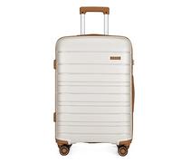 Kono Lightweight Polypropylene Luggage Sets with 4 Spinner Wheels and TSA Lock YKK Zipper Hard Shell Travel Trolley Suitcase (Cream White)