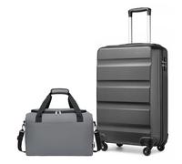 Kono Luggage 2 Piece Sets Carry On Hand Cabin Luggage with TSA Lock Hard Shell ABS Travel Suitcase with Ryanair Underseat Cabin Bag 40x20x25 (Grey,19''Travel Set)