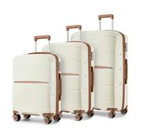 Kono Luggage Set of 3 Piece Suitcase, Lightweight Hand Suitcase with 4 Spinner Wheels, Lightweight Polypropylene Hard Shell Luggage Built-in TSA Lock, Large Medium Small Suitcases