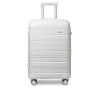 Kono Luggage Sets 3 piece, Cabin/Medium/Large Hard Shell Suitcase Set Lightweight Polypropylene with 4 Spinner Wheels and TSA Lock YKK Zipper for Business Family Travel Holiday (White)