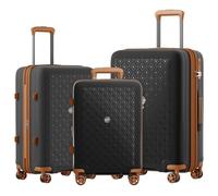 Kono Luggage Sets 3 Piece Expandable Hard Shell Suitcase | 20/24/28 Inch, Polypropylene Lightweight Luggage, Cup Holder, 4 Silent Wheels, TSA Lock, 3 PCS Suitcase Set for Family Trip