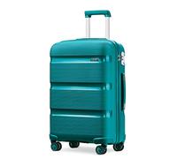 Kono Luggage Sets 3 Piece Hard Shell Travel Trolley 4 Spinner Wheels Lightweight Polypropylene Suitcase with TSA Lock (Turquoise,55cm/65cm/76cm)