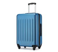Kono Medium Luggage 24" Check in Lightweight Suitcase ABS Hardshell Travel Trolley case with 4 Spinner Wheels(24", Blue)