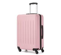 Kono Medium Luggage 24" Check in Lightweight Suitcase ABS Hardshell Travel Trolley case with 4 Spinner Wheels (Pink)