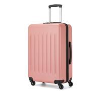 Kono Medium Luggage 24" Check in Lightweight Suitcase ABS Hardshell Travel Trolley case with 4 Spinner Wheels (Nude)