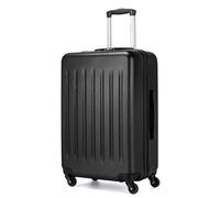 Kono Medium Luggage 24" Check in Lightweight Suitcase ABS Hardshell Travel Trolley case with 4 Spinner Wheels (Black