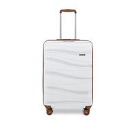 Kono Medium Luggage Suitcase with 4 Wheels 24” Lightweight Polypropylene Hard Shell Suitcase with TSA Lock Spinner Wheels (Cream)
