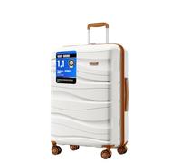 KONO One or Four Piece Hard Shell PP Suitcase With TSA Lock: K2094L Suitcase Cream/24 inch/One