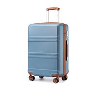 Kono Medium Suitcase 24 Inch Luggage Lightweight ABS Hard Shell Trolley Travel Case with TSA Combination Lock and 4 Wheels Spinner (24", Grayish Blue)