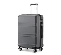 Kono Medium Suitcase 24 Inch Luggage Lightweight ABS+PC Hard Shell Trolley Travel Case with TSA Combination Lock and 4 Wheels Spinner (24", Grey)