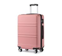 Kono Medium Suitcase 24 Inch Luggage Lightweight ABS+PC Hard Shell Trolley Travel Case with TSA Combination Lock and 4 Wheels Spinner (24", Nude)