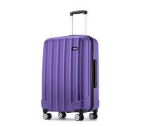 Kono Medium Suitcase ABS+PC Hard Shell Trolley Case Lightweight 24" Check in Hold Luggage with 4 Wheels and Combination Lock (Purple)