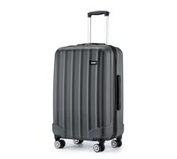 Kono Medium Suitcase ABS+PC Hard Shell Trolley Case Lightweight 24" Check in Hold Luggage with 4 Wheels and Combination Lock (Grey)