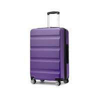 Kono Medium Suitcase Expandable ABS+PC Hard Shell Travel Check in Luggage | TSA 3-Digit Lock | Lightweight & Durable | 4 Dual Spinner Wheels | Perfect for Travel & Business (Purple,65x43.5x25cm)