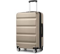 Kono Medium Suitcase Expandable ABS+PC Hard Shell Travel Check in Luggage | TSA 3-Digit Lock | Lightweight & Durable | 4 Dual Spinner Wheels | Perfect for Travel & Business (Gold,65x43.5x25cm)