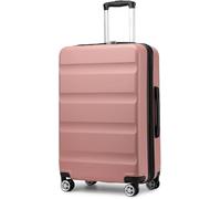 Kono Medium Suitcase Expandable ABS+PC Hard Shell Travel Check in Luggage | TSA 3-Digit Lock | Lightweight & Durable | 4 Dual Spinner Wheels | Perfect for Travel & Business (Nude,65x43.5x25cm)