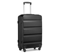 Kono Medium Suitcase Hard Shell,Lightweight ABS+PC Check-in Luggage,Black | Trolley Case with 4 Silent Spinner Wheels,TSA Combination Lock and YKK Zipper,Ideal for Business Trip and Weekend Getaway
