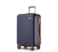 Kono Medium Suitcase, Lightweight Hard Shell Checked Luggage | 24 Inch Travel Trolley with 360° Spinner Wheels, Telescopic Handle, Code Lock, for Road Trips, Weekend trips, City Breaks