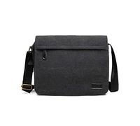 Kono Messenger Bags for Men, Medium Man Bag with Multiple Pockets | Fits 13 Inch Laptop, Canvas Retro Flap Cross Body Shoulder Bag, Adjustable Strap, Flap Satchel for School Travel Work Outdoor
