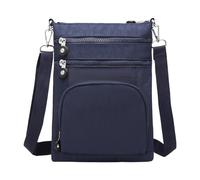 Kono Multi Pocket RFID Blocking Crossbody Bag for Women Shoulder Bags Cross Body Satchel Sling Messenger Bag (Navy)