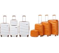 KONO One or Four Piece Hard Shell PP Suitcase With TSA Lock: K2094L Suitcase Orange/14+20+24+28 inch/Four