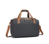 Kono Ryanair Cabin Bag 40x20x25 Under The Seat Hand Luggage (Grey/Brown)