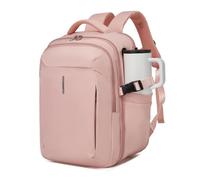Kono Ryanair Cabin Bag 40x30x20, Underseat Travel Backpack, Pink | 24L Cabin Rucksack with 180° Opening, 15.6-Inch Laptop Compartment, Wet Pocket, Wide Straps, Luggage Strap, Splash-Resistant