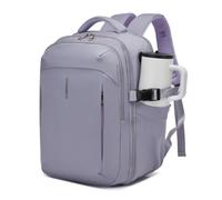 Kono Ryanair Cabin Bag 40x30x20, Underseat Travel Backpack, Purple | 24L Cabin Rucksack with 180° Opening, 15.6-Inch Laptop Compartment, Wet Pocket, Wide Straps, Luggage Strap, Splash-Resistant
