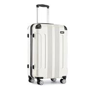 Kono Ryanair Cabin Suitcase 55x35x20cm ABS Hard Shell Travel Luggage,Beige | Water Resistant,Telescopic Handle,Combination Lock,Smooth Spinner Wheels for Men Women,Business Short Trips Weekend Break