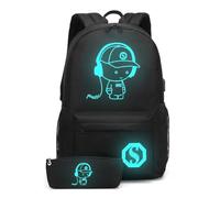 Kono School Bags for Girls Boys Luminous Backpack Rucksack | Primary Secondary High School Bookbag, Lightweight, Teenagers, Casual Daypack
