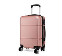 Kono Suitcase 20'' Travel Carry On Hand Cabin Luggage Hard Shell Travel Bag Lightweight, Rose Gold (Rose Gold)