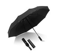 Kono Travel Automatic Umbrella 10 Ribs Reinforced Windproof Rain Umbrellas Folding Golf Umbrella Black