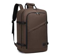 Kono Travel Backpack for Women & Men，54 * 35 * 20cm Large Carry On Rucksack Bag 38L Lightweight Hand Luggage Bag Brown