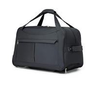 Kono Travel Carry on Hand Luggage Trolley 2 Wheeled Rolling Holdall Duffel Bag Foldable Weekender Bag (Grey)