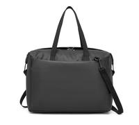 KONO Travel Duffel 40X30X20cm 24L Tote Bag Waterproof Nylon Carry On Luggage with Trolley Sleeve, Weekend Bag Adjustable Shoulder Strap Suitable for Short Trip (Black)