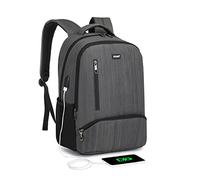 Kono Travel Laptop Backpack with USB Charging Port Water Resistant Work Business Computer Bag Schoolbag Rucksack for Women Men Casual Daypack Fits 15.6 Inch Laptop