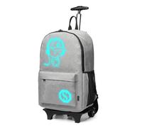 Kono Trolley Backpack with Rolling Wheels(Grey)