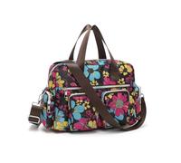 Kono Women's Handbag Top-Handle Bag, Multi Pockets Satchel Shoulder Bag, Large Waterproof Tote Bag, Ladies Lightweight Messenger Crossbody Bag for Shopping Travel (Black)