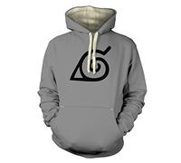 Konoha Leaf Premium Hoodie (Large (44" Chest)/Dusty Grey)