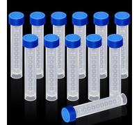 Konohan 12 Pcs Replacement Test Tubes for Aquarium Test Kits, 10ml Plastic Frozen Self Standing Test Tubes with Scale line for Aquarium Water Testing
