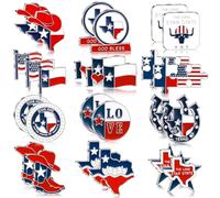 Konohan 24 Pcs Texas Magnets for Refrigerator Metal Fridge Magnet Magnetic Texas Souvenirs Gifts USA State Magnetic Refrigerator Stickers, Flag, Map,Cowboy Hat and Boots