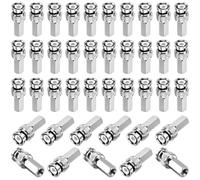 Konohan 40 Pcs Bnc Compression Connectors Bulk for Rg59 Coaxial Cable 75 Ohm Bnc Male Rotation Connector for CCTV Surveillance Camera Systems Installers DIY Monitoring Setup