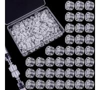 Konohan 600 Pieces Syringe Tip Caps No Needle Luer Connector Cap, Translucent Bulk for Feeding Tubes & Lab Use, Hassle-Free Dispensing