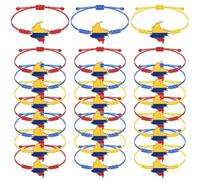 Konohan Colombia Bracelet Colombian Flag Adjustable Cord Bracelets Colombian Pride Jewelry Bulk Party Favors for Parade Party Family Gathering Gift(12 Pcs)