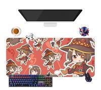 Konosuba Blessing Wonderful World Megumin Aqua Anime Mouse Pad | Extra Large Waterproof Mouse Pad (35.4" × 15.7" × 0.12") | Non-Slip Rubber Base for PC, eSports (6)