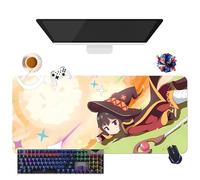 Konosuba Blessing Wonderful World Megumin Aqua Anime Mouse Pad | Extra Large Waterproof Mouse Pad (35.4" × 15.7" × 0.12") | Non-Slip Rubber Base for PC, eSports (5)