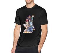 Konosuba Men's T-Shirt Graphic Printed Black Tee XL