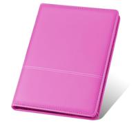 Konper Classic Padfolio/Junior Portfolio Folder Case, Business A5 Binder Organizer Notepad for Men Women, 5 x 8 Writing Pad Included, Pink