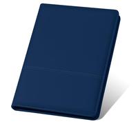 Konper Classic Padfolio/Junior Portfolio Folder Case, Business A5 Binder Organizer Notepad for Men Women, 5 x 8 Writing Pad Included, Navy Blue